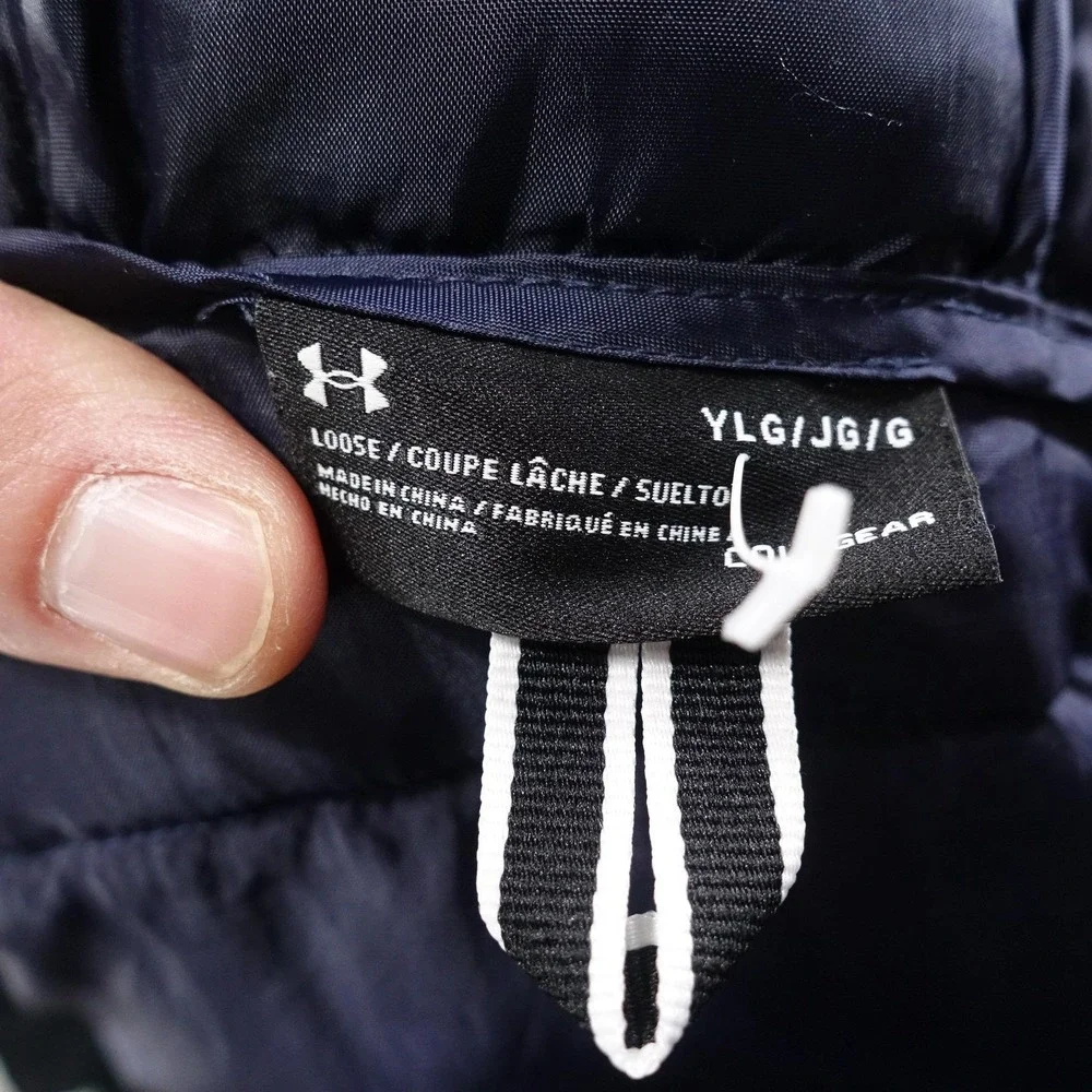 Under Armour Puffer Jacket L Hooded Full Zip Insulated Winter